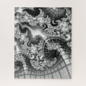 Puzzle Art fractal noir et blanc impossible (Vertical)