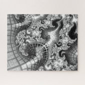 Puzzle Art fractal noir et blanc impossible (Horizontal)