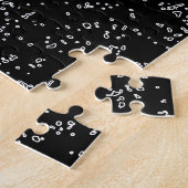 Puzzle Art Fractal Noir Et Blanc Motif Moderne (Côté)