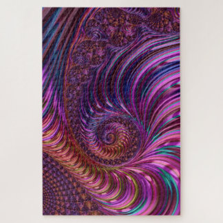 Puzzle Art fractal spirale funky groovy tripant coloré
