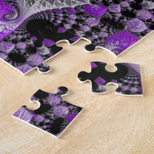 Puzzle Art fractal violet monochrome (Côté)