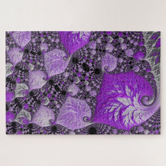 Puzzle Art fractal violet monochrome (Horizontal)