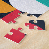 Puzzle Art Générique : Motif triangle coloré (Côté)