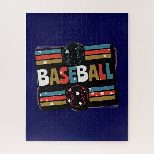 Puzzle Art géométrique Abstrait de baseball (Vertical)