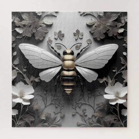 Puzzle Art géométrique Golden Honeybee (Vertical)