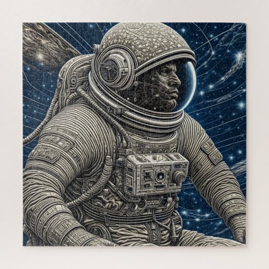 Puzzle Art IA Astronaute dans l'espace (Vertical)