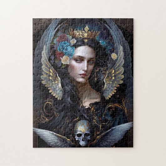 Puzzle Art Imaginaire de la Reine-Ange foncé (Vertical)