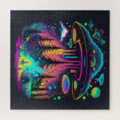 Puzzle Art Imaginaire UFO psychédélique (Horizontal)