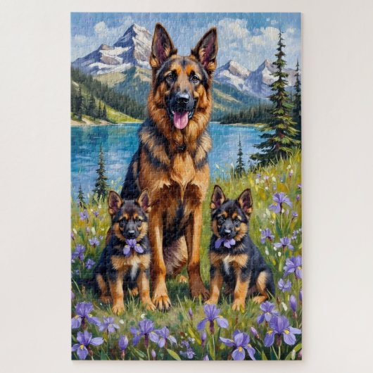 Puzzle Art Iris Alpin Berger Allemand (Vertical)