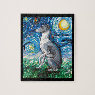 Puzzle Art italien Greyhound Starry Night Whippet Chien