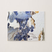 Puzzle Art japonais bleu vintage (Horizontal)