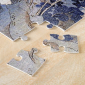 Puzzle Art japonais bleu vintage (Côté)