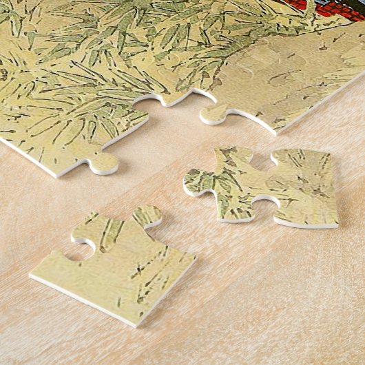 Puzzle Art japonais - un samouraï avec un arc et des (Côté)