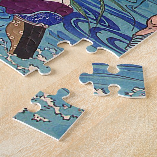 Puzzle Art japonais - un samouraï prêt à attaquer (Côté)