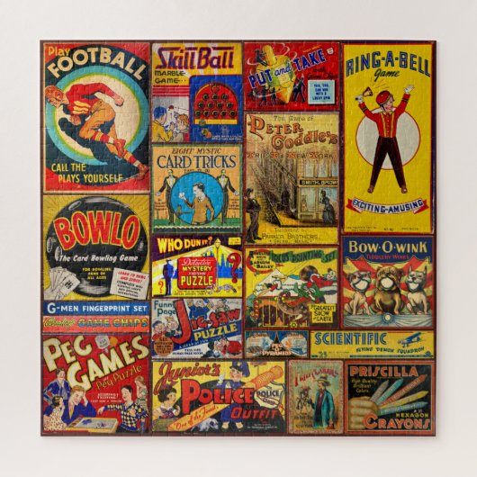 PUZZLE ART JEU ET BOÎTE DE JOUETS ANTIQUES (Vertical)