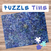 Puzzle Art marbling Février bleu profond rose - difficile