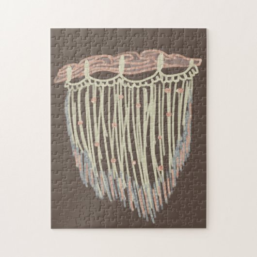 Puzzle Art moderne boho organique macramé doodles (Vertical)