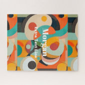 Puzzle Art moderne du milieu du siècle, nom et ligne de t (Horizontal)