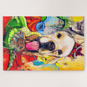 Puzzle Art Moderne Golden Retriever Street (Horizontal)