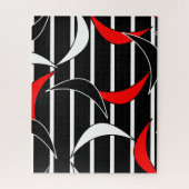 Puzzle Art moderne noir, blanc, rouge (Vertical)