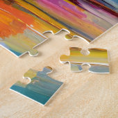 Puzzle Art moderne Vie morte Crâne et fleurs Abstraits (Côté)