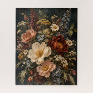 Puzzle Art mural floral botanique de fleurs sauvages vint
