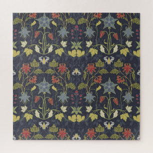 Puzzle Art Nouveau Aquilegia : Flore foncée