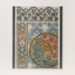 Puzzle Art nouveau Cyclamen floral élégant Eugene Grasset