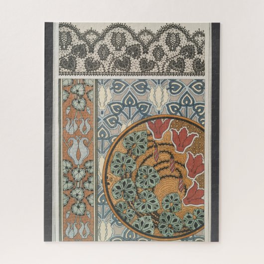 Puzzle Art nouveau Cyclamen floral Eugene Grasset elegant (Vertical)