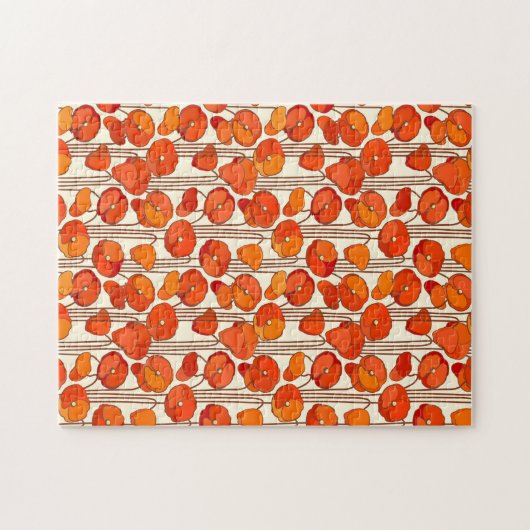 Puzzle Art Nouveau Poppies Jigsaw Puzzle (Horizontal)