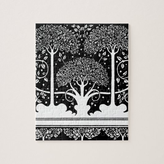 Puzzle Art Nouveau Tree Beardsley Motif (Vertical)