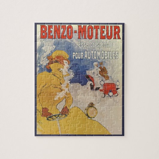 Puzzle Art Nouveau vintage, Femme ancienne voiture conver (Vertical)