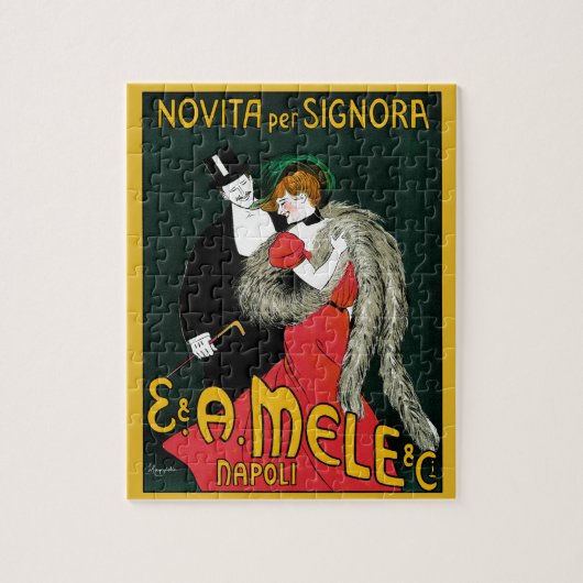 Puzzle Art Nouveau vintage, Mode italienne Amour Romance (Vertical)