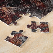 Puzzle Art numérique de pin avec taches de couleur orange (Côté)