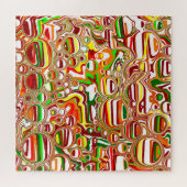 Puzzle Art numérique des bulles rétro (Horizontal)