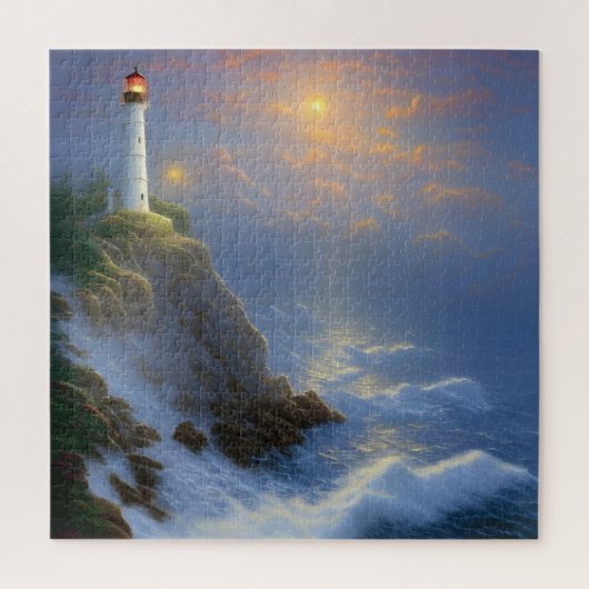 Puzzle Art numérique du phare de Cliff (Vertical)