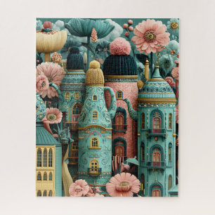 Puzzle Art numérique fantaisiste aux couleurs pastel repr