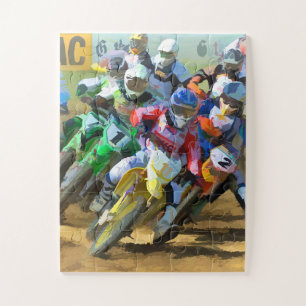 Puzzle Art numérique Motocross Racing
