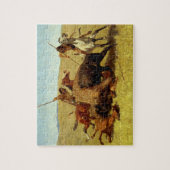 Puzzle Art occidental de Frederic Remington “Chasse au bu (Vertical)