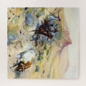 Puzzle Art occidental "The Quitter" par Charles M Russell (Horizontal)