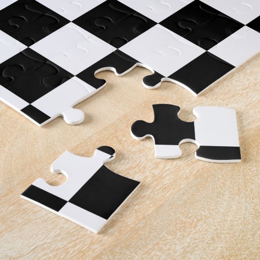 Puzzle art optique noir contraste (Côté)