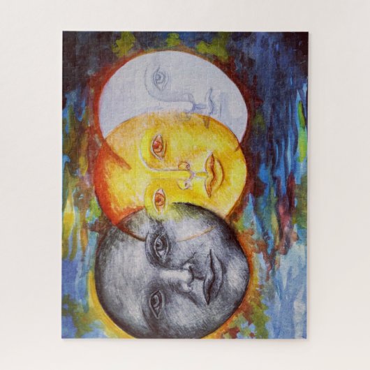 Puzzle Art original lune de soleil éclipse (Vertical)