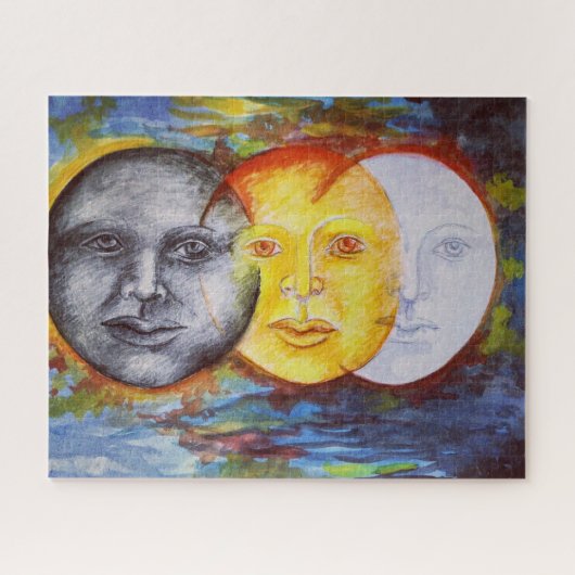 Puzzle Art original lune de soleil éclipse (Horizontal)