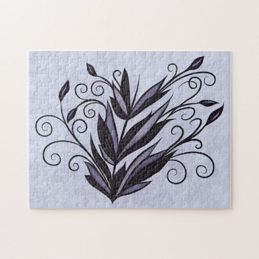 Puzzle Art Plante gothique - Flore noire et violette (Horizontal)