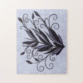 Puzzle Art Plante gothique - Flore noire et violette (Vertical)