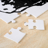 Puzzle Art Pop de crâne noir blanc (Côté)
