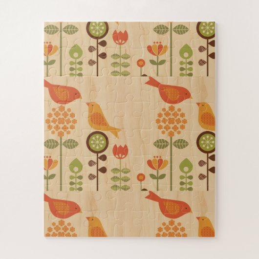 Puzzle Art populaire d'oiseau d'automne (Vertical)
