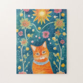 Puzzle Art populaire Whimsical Tabby Cat (Vertical)