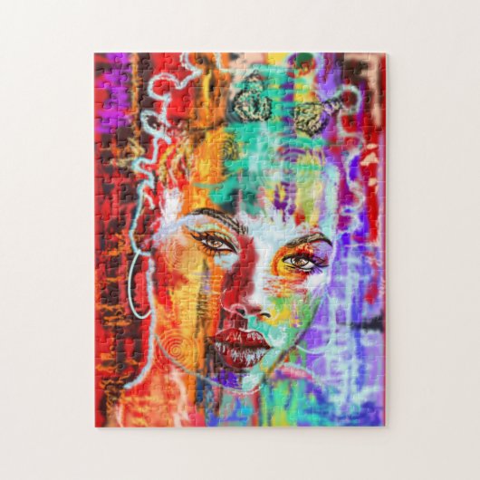 Puzzle Art Pretty Lady Abstrait (Vertical)