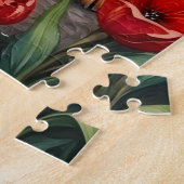 Puzzle Art Rottweiler Champ de Tulipes (Côté)